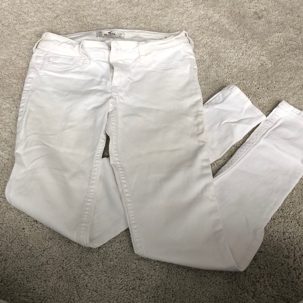Hollister white skinny jeans